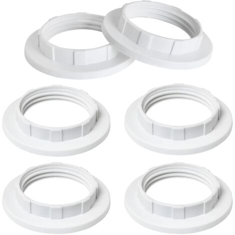Bague de fixation pour douille E12 blanche, accessoire pour douille de lampe, anneau de fixation pour abat-jour.