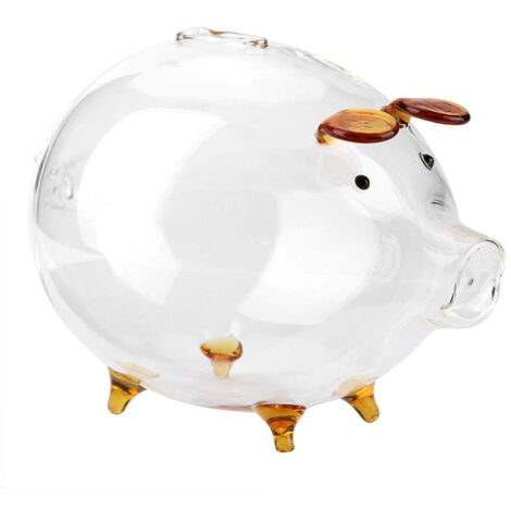 Tirelire créative en verre transparent, idéale pour les garçons et les filles, un cadeau d'anniversaire ou un objet de décoration. (1/5)