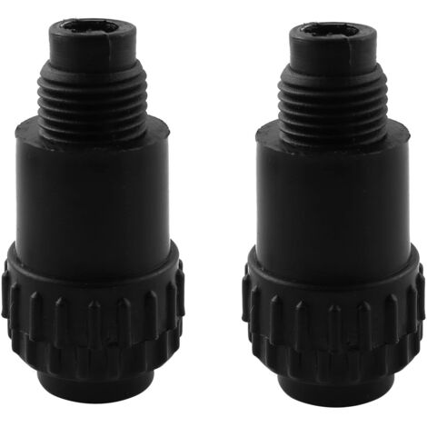 2 bouchons de vidange filetés 16x1,5 3/8BSPT, filetage extérieur, capuchon en plastique noir, accessoire pour compresseur d'air (1/5)