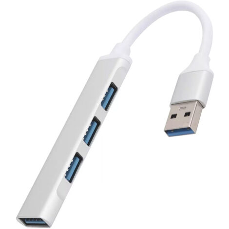 Hub USB 3.0 en alliage d'aluminium, hub USB 3.0 à quatre ports, répartiteur USB 3.0 ultra-rapide (1/5)