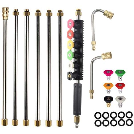 Rallonge de 120 pouces pour nettoyeurs haute pression, outils télescopiques, têtes de buse pour fenêtres et outils pour gouttières. (1/5)