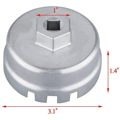 Clé en alliage d'aluminium pour la modification automobile, adaptée au retrait des filtres à huile des véhicules de la série Toyota. (1/5)