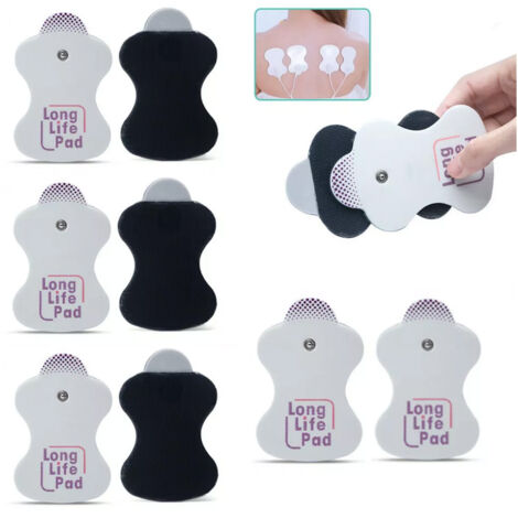 Patch de massage de rechange en forme de gourde, auto-adhésif, pour les muscles pectoraux, patch à électrodes en gel non tissé de type bouton (1/5)