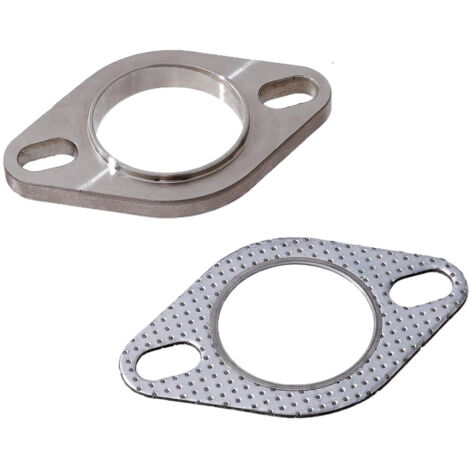 Kit de raccordement de bride d'échappement à 2 boulons de 2 pouces, bride et joint pour tuyau de descente de turbine d'échappement (1/5)