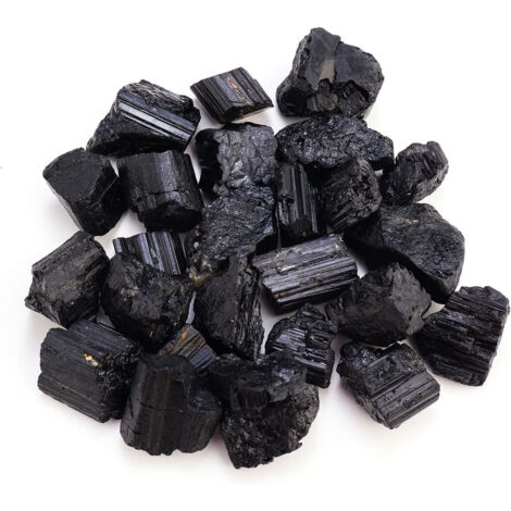 Environ 100 g de tourmaline noire naturelle pure, brute, de 5 à 7 cm de diamètre, possèdent une énergie spirituelle de purification et d'équilibre de l'esprit.