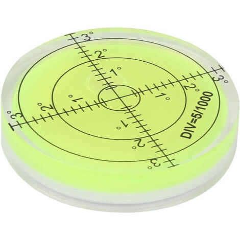 Niveau à bulle métallique 60 mm avec anneau gradué, niveau à bulle universel pour la mesure des surfaces planes (1/5)