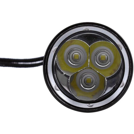 Lampe torche de plongée haute intensité 30 W en alliage d'aluminium pour le sauvetage en extérieur, 3 LED CREE XML-T6, diamètre 20 x 4,5 cm, pour les grandes profondeurs. (1/5)