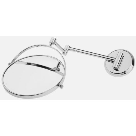 Miroir de salle de bain, style européen, pliable, pivotant, télescopique, miroir de beauté grossissant double face, miroir mural double face, 6 pouces. (1/5)