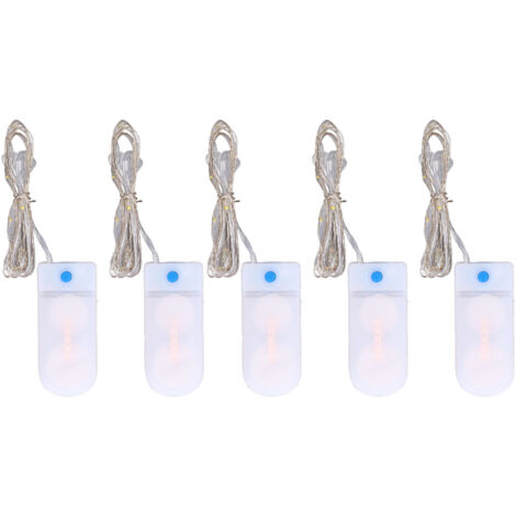 Guirlandes lumineuses à boutons LED, boîtier à piles, guirlandes lumineuses en fil de cuivre, guirlandes lumineuses colorées, guirlandes lumineuses pour coffrets cadeaux, lumières décoratives, éclaira (1/5)