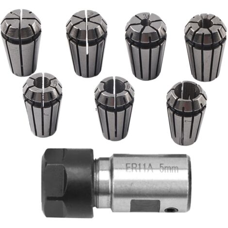Tige d'extension d'arbre moteur pour machine de gravure CNC ER11-5 mm + 7 pinces ER11 (1/5)
