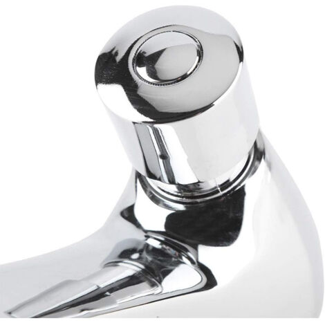 Robinet de lavabo à temporisation avec interrupteur à bouton-poussoir en alliage de cuivre, adapté aux cuisines, salles de bains, toilettes et hôtels. (1/5)