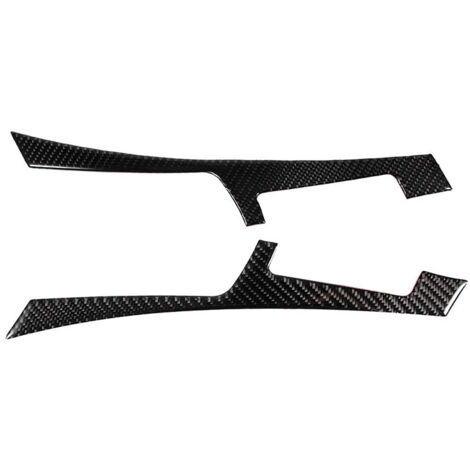 Autocollant pour panneau de commande de console centrale de voiture, en fibre de carbone souple, accessoire décoratif pour panneau de commande central de voiture, ensemble de 2 pièces (1/5)
