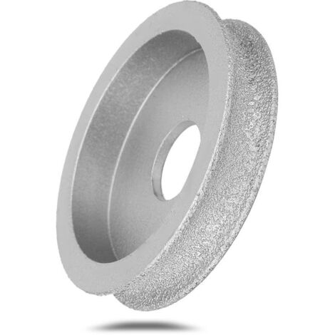 Meule brasée au diamant, type concave, 10 mm, argent, épaisseur 10 mm [meule à bord arrondi] (1/5)