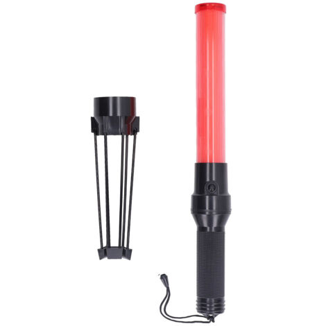 Bâton de signalisation de 42 cm, bâton lumineux, bâton de pompier LED, avertissement clignotant, haute visibilité, durable (1/5)