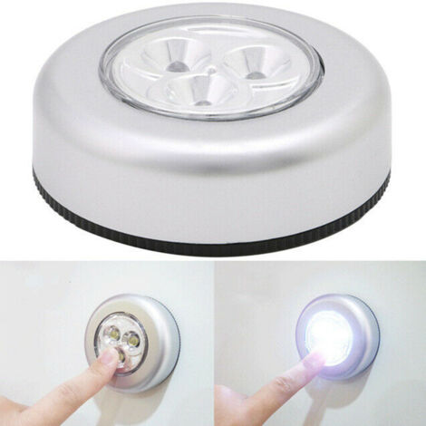 Vendues par lot de 5 (piles non incluses), ces veilleuses LED à 3 LED sont des lampes créatives pour la chambre, la table de chevet ou l'armoire, fonctionnant avec 3 piles AAA. (1/5)