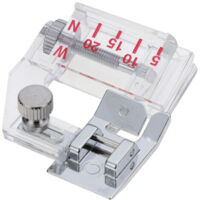 Prensatelas ajustable de metal y plástico para dobladillo de bies de 5-20 mm, prensatelas genérico para remalladora, prensatelas resistente y duradero para máquinas de coser Brother y Singer.