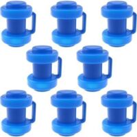 Juego de 8 tapones para postes de trampolín, tapones para extremos de postes de red, tapones azules para tubos de trampolín, tapones de plástico PP de 70 mm/2,75 pulgadas, aptos para todo tipo de tram