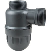 Sifón de repuesto para fregadero, sifón tipo P, visible, extraíble, fácil de limpiar, apto para cocina, baño, lavadero y triturador de basura.