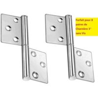 Ahlsen Bisagra de bandera de acero inoxidable de 3 pulgadas Bisagras de puerta extraíbles Bisagras de puerta con rotación de 360 grados Bisagras para muebles plegables y silenciosas 6 pares