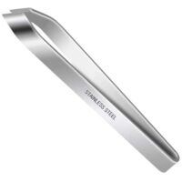 Pinza para el cabello de acero inoxidable, diseño de espiga, plumas de pollo y pato, plumas de cerdo, accesorios para la barba y la cocina, pinza para el cabello, 12 cm