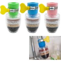 Juego de 3 filtros de agua para grifo, filtro de carbón activado de 6 capas, filtro de agua de repuesto para fregadero