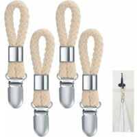 Ahlsen 10 clips para toallas de cocina, clip para toallas de té, clips de metal multifuncionales para toallas de té, clip de almacenamiento para colgar toallas de té, toallas de playa, toallas de baño