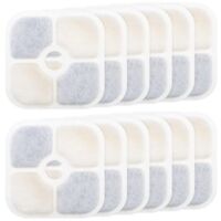 12 filtros para fuente de agua - para Catit PIXI 43717 - Filtro de carbón activado - Alta calidad - Purificador - Recarga - Filtros rectangulares para fuente de mascotas - de DEBUNS