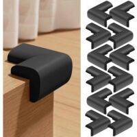 12 protectores de esquinas de goma para muebles con adhesivo de doble cara preinstalado para mesas y muebles.