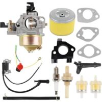 Kit de reemplazo de carburador para cortadora de césped GX340 con bobina de encendido para Honda GX390, GX 390, GX 340 (13 HP, 11 HP, GX340U1, GX340R1, GX340K1, WT40XK1, WT40XK2). Reemplace la pieza n