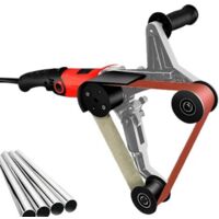 Pulidora de tubos de 800 W, 0-1000 r/min, base de acero inoxidable, 6 velocidades ajustables, lijadora de banda para tubos redondos.