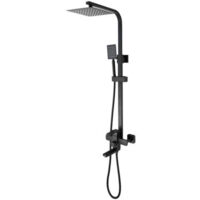 Columna de ducha termostática, con ducha de techo cuadrada de 20 cm, sistema de ducha termostático