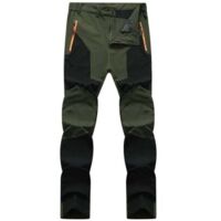 Pantalón de trabajo negro y gris con refuerzos - Talla: L, gorra negra y verde
