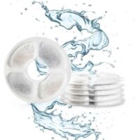 Filtro para fuente de agua para gatos (paquete de 6) con carbón activado y resina de intercambio iónico.