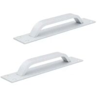 Juego de 2 manijas de aleación de aluminio para puertas corredizas, manijas para puertas cortafuegos, manijas para puertas de gabinete, push-pull, 20 cm x 4 cm, plateadas, AAFGVC