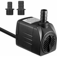 Bomba sumergible ultra silenciosa de 2000 l/h y 35 W con 2 boquillas, para acuarios, fuentes y estanques, 48 horas de funcionamiento sin quemaduras.