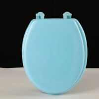 Funda de asiento de inodoro para baño, calentador de asiento de inodoro de EVA, impermeable, cojín extraíble (tamaño: azul tipo O)