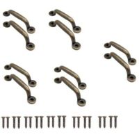 10 tiradores de bronce antiguo para cajones de muebles corredizos, cómodas, aparadores, 90 x 22 mm