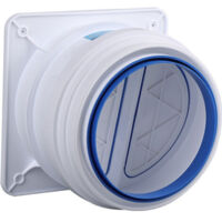 Válvula antirretorno para campana extractora - Válvula de escape con abrazadera para tubos de humos de 150 a 200 mm