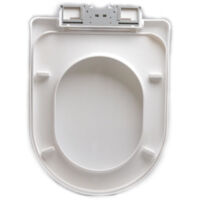 Funda de asiento de inodoro, blanca, para baño y tapa de inodoro, fácil de limpiar, insertable