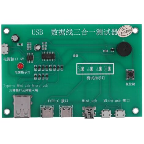Testeur de Câbles USB 3 en 1 - Précision Type C, Mini USB, Micro USB ...