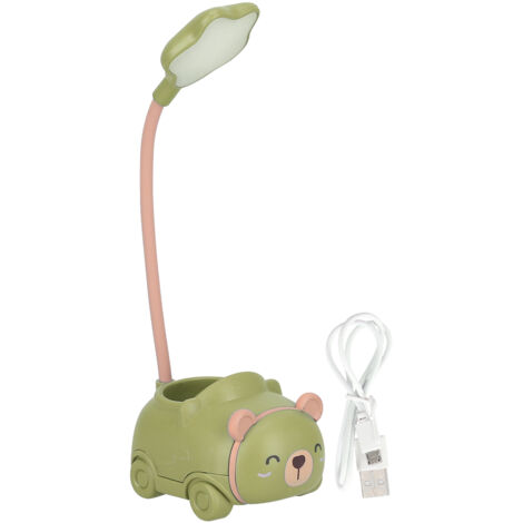 Lampe de Bureau LED Pliable, Protection des Yeux, Rechargeable, Ajustement 360°, Lumière Verte
