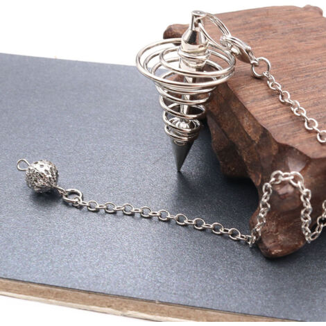 Pendulum Divination Metal with Chain for Spiritual Healing and Dowsing