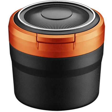 Cendrier de voiture étanche avec couvercle et LED, poubelle miniature portable pour voyage extérieur et maison.