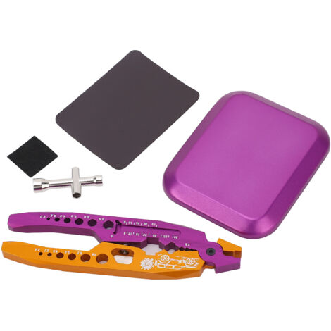 Kit d'outils pour voiture RC en alliage d'aluminium multifonctionnel comprenant une pince à amortisseurs, une pince à rotule et une clé en croix avec plateau pour réparation et
