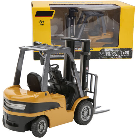 Chariot Élévateur Alliage 1:50 – Jouet Statique – Décoration Bureau – Cadeau Enfant 8+