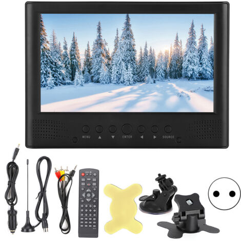 LEADSTAR Téléviseur LED 9 Pouces 1080P avec Télécommande, TV Numérique Portable (EU 110‑220V)