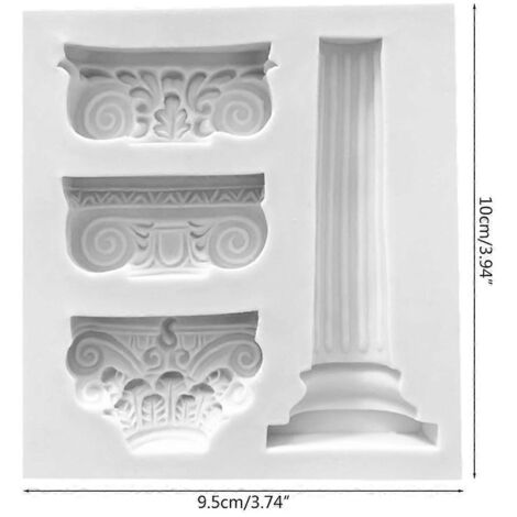European Retro-Roman Column Patterns Silica gel Sugar molds DIY ...