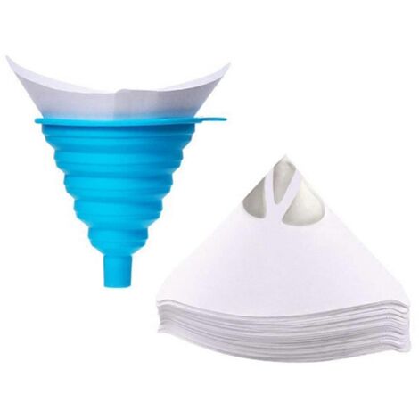 Filtre à papier pour imprimante 3D avec entonnoirs en silicone, lot de 151 pièces de grande taille, kit de filtration pour résine, accessoires d'impression 3D professionnels.