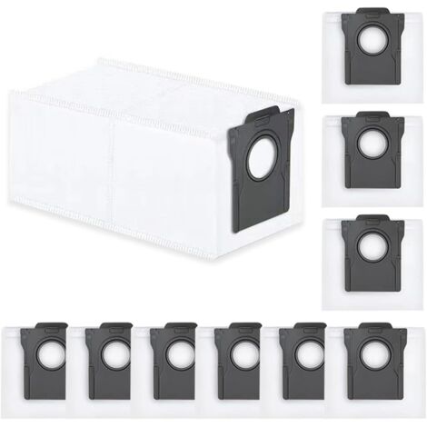 Lot de 10 sacs à poussière 3,2L pour aspirateurs Dreame L10s Pro Ultra Heat, L10s Ultra Gen 2, X40 Ultra – Filtration 99,9% des particules