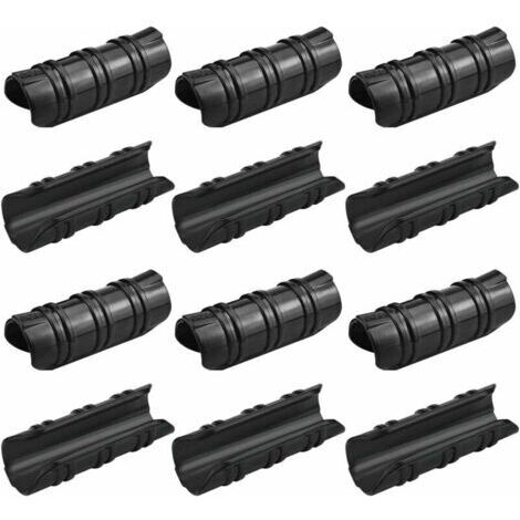 12 Pcs Serre Clips 25mm Clips Serre de Jardin Résistance aux Températures Elevées Fixation Bache Serre Durable Facile a Utiliser pour Fixation Serre Bannière Tuyau Jardin Films - Noir (1/5)